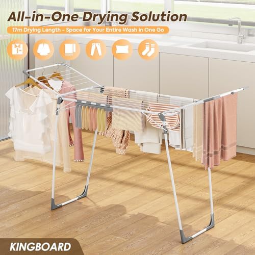 KINGBOARD Clothes Drying Rack, 68.5" Heavy Duty - Image 3
