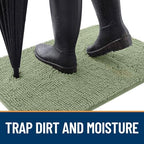 OLANLY Dog Door Mat for Muddy Paws 70x35, Super Absorbent Chenille Mud Mat - Image 2
