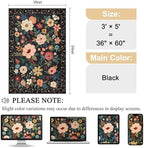 DUKINO 3x5 Area Rug, Floral Washable Rug - Image 2