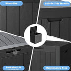 Outdoor Storage Box Waterproof, 32 Gallon Deck Box - Image 5