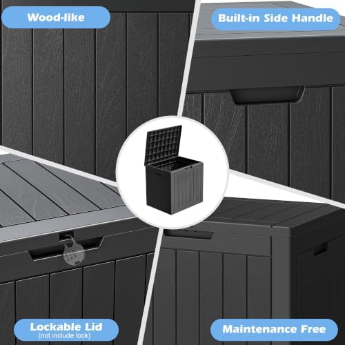 Outdoor Storage Box Waterproof, 32 Gallon Deck Box - Image 5