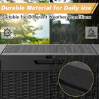 Fancyango 35 Gallon Waterproof Deck Box, Resin Outdoor Storage Box - Image 3