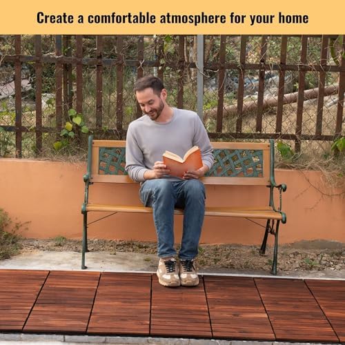 Interlocking Deck Tiles 20pcs 12"x12" Plastic Outdoor Floor Tiles - Image 3