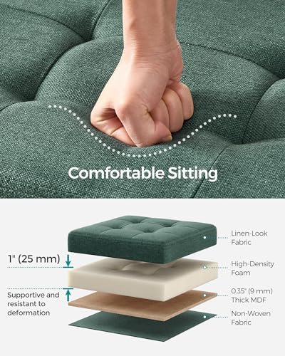 SONGMICS 43.3 Inches Folding Storage Ottoman Bench, Load 660 lb - Image 4