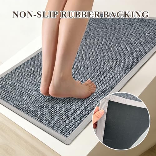 Braided Rug Doormat Grey 31"x47", Non‑Slip Rug - Image 6