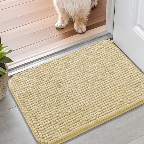 Smiry Dog Door Mat for Muddy Paws 24x16, Absorbent Low-Profile Doormats by Smiry