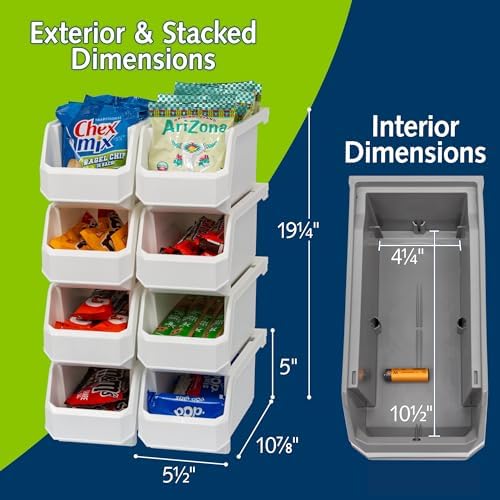 ReadySpace Medium Stackable Plastic Storage Bins - Image 3