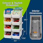 ReadySpace Medium Stackable Plastic Storage Bins - Image 3