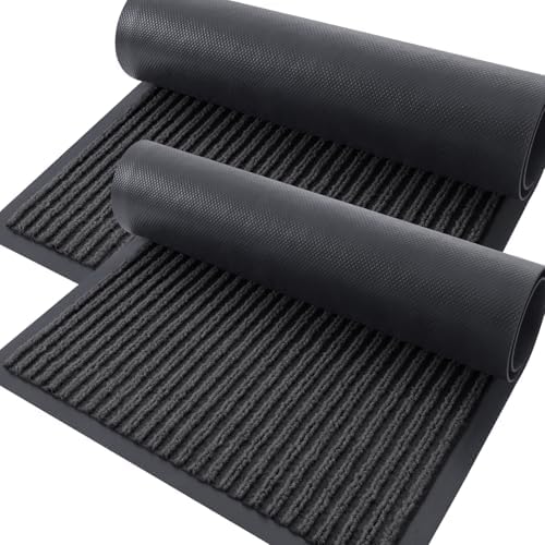 OLANLY 2-Pack Front Door Mats 71x23, Waterproof Heavy-Duty Doormats by OLANLY