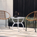 YKSY&YKSY Jardin DE Centennial Cast Aluminum Outdoor Side Table, Anti-Rust - Image 2