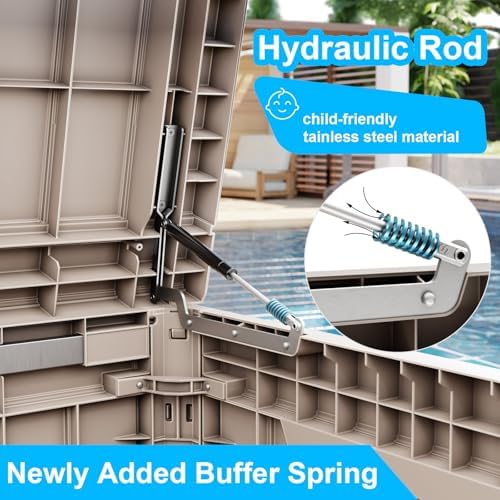 321 Gal Outdoor Storage Box Lockable Waterproof Deck Boxes - Image 5