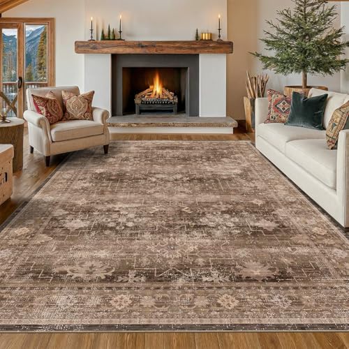 Hazo Haus Brown 9x12 Living Room Rug by HazoHaus