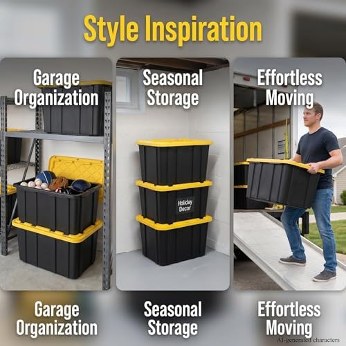 6 Pack 27 Gallon Heavy Duty Storage Bins - Image 3