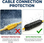 Yojoe 2 Pack Compact Outdoor Extension Cord Cover Waterproof Electrical Safety - Image 3