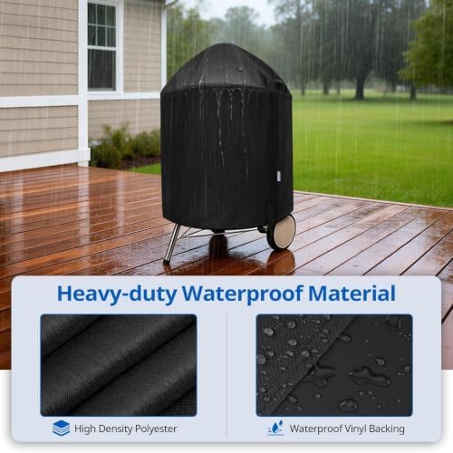 SunPatio 22 Inch Charcoal Kettle Grill Cover, Compared to Weber 7150 - Image 3