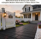 JJWOOD Stone-Look Interlocking Deck Tiles, Matte Rock Texture Outdoor Floor - Image 6