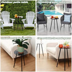 1-Pack Small Metal Side Tables Outdoor Patio Round Accent Table Modern Indoor - Image 6