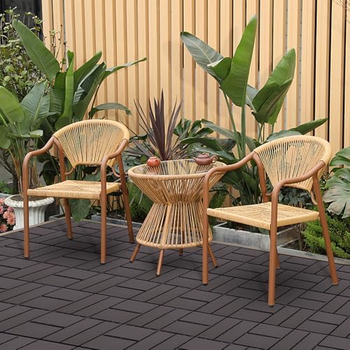 12 PCS Plastic Interlocking Patio Deck Tiles - Image 7