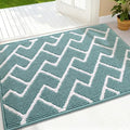 OLANLY Front Door Mat 36x24, Low-Profile Easy Clean Doormat, Sage Green by OLANLY