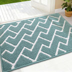 OLANLY Front Door Mat 36x24, Low-Profile Easy Clean Doormat, Sage Green by OLANLY