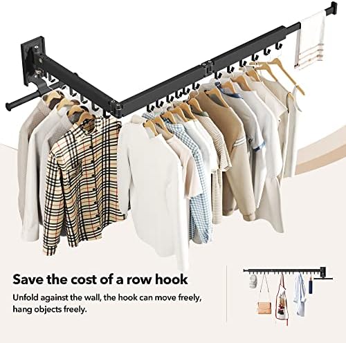 HEILAIYI Wall Mounted Clothes Hanger, Clothes Drying Rack, Laundry Drying Rack - Image 3