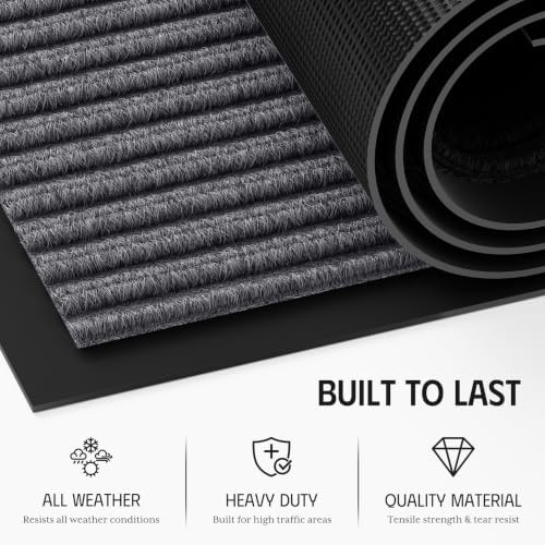 Front Door Mat 29.5x17, Heavy Duty Non-Slip Indoor Outdoor Doormat - Image 3