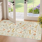 DUKINO 2x4 Rug for Entryway, Animal Washable Runner Rug for Kitchen by DUKINO