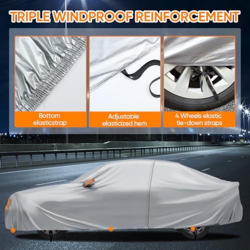 NEVERLAND Sedan Car Cover Waterproof Heavy Duty All Weather up to 196" - Image 6