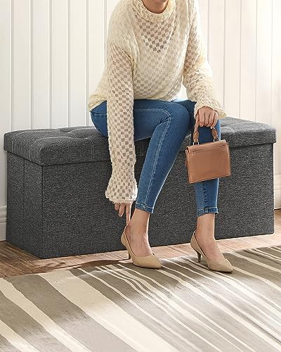 SONGMICS Ottoman Storage Bench, 35 Gal. Folding Chest, Holds 660 lb - Image 6