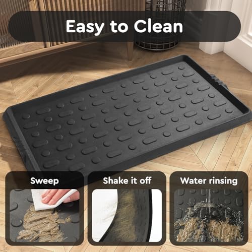 tchdio Durable Rubber Boot Tray and Shoe Mat - Image 3