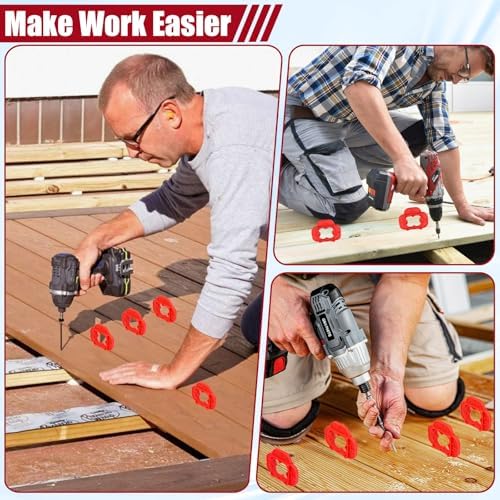 4 Packs 4-in-1 Multi-Size Deck Spacer Tool, 4 Thicknesses Deck Board Spacers - Image 7