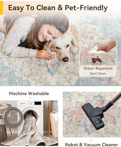RELEANY Washable Area Rug - Image 6