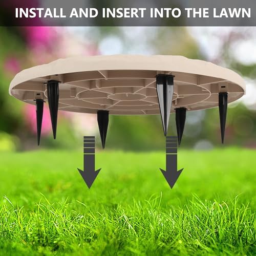 4Pcs Large Stepping Stones Outdoor Garden Walkway, Durable Pavers - Image 2
