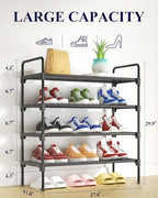 Kitsure Shoe Rack for Closet, Shoe Storage, 27.6" Wide - Image 2