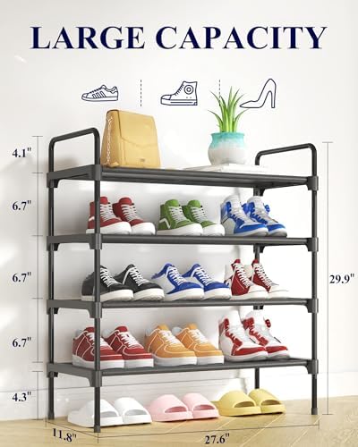 Kitsure Shoe Rack for Closet, Shoe Storage, 27.6" Wide - Image 2