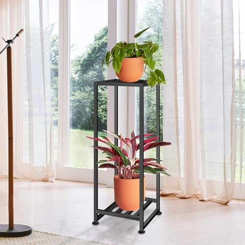 Plant Stand Indoor Outdoor, Wrought Iron Plant Stands 2 Tier Heavy Duty - Image 5