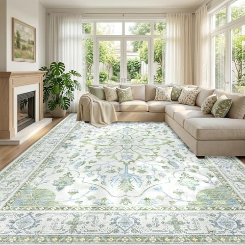 RELEANY Washable Area Rug, Large 10'x14' by RELEANY