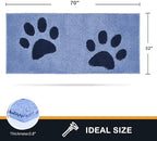 PURRUGS Hallway Runner Rug, Light Blue - Image 2