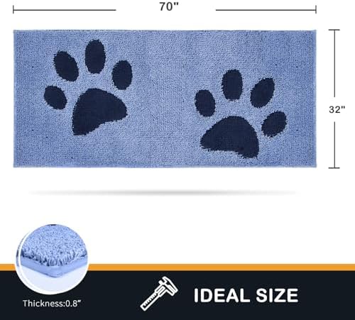 PURRUGS Hallway Runner Rug, Light Blue - Image 2