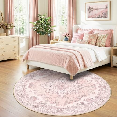 RELEANY Washable Area Rug, Round 7ft - Image 2