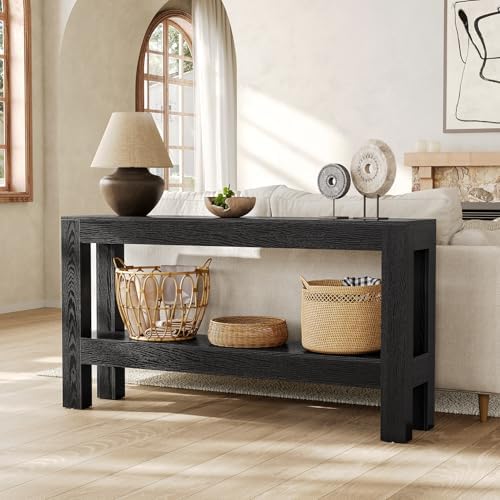LITTLE TREE 63-Inch Black Console Table - Image 2