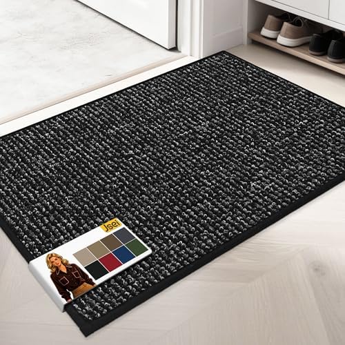 JSEI Dirt Trapper Door Mat 24" x 36", Non-Slip Washable Doormats by JSEI