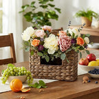 Set of 2 Magazine Holder Wall Basket Water Hyacinth Woven Mail Organizer - Image 7