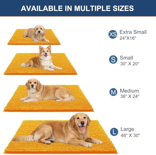 OLANLY Dog Door Mat for Muddy Paws 24x16, Extra Absorbent Chenille Mud Mat - Image 2