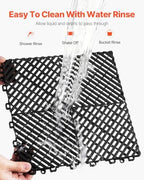 VEVOR Interlocking Drainage Mat, 12” x 12” Modular Interlocking Cushion - Image 5