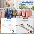 APEXCHASER Large Stainless Steel Clothes Drying Rack, Generous Drying Area - Image 2