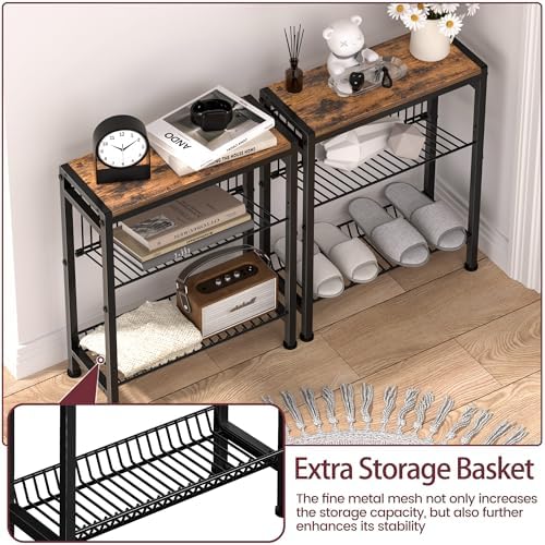 Narrow Side Table for Small Space, 3-Tier End Table - Image 6