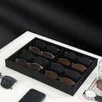 Julysky Sunglass Organizer Tray, 8 Grids Watch Holder Display Jewelry Tray - Image 3