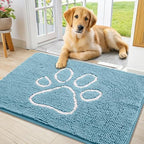 Smiry Dog Door Mat for Muddy Paws, Absorbent Non Slip Dirt Trapper by Smiry