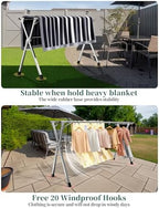 Folding Stainless Steel Laundry Drying Rack 79 Inches - Image 3
